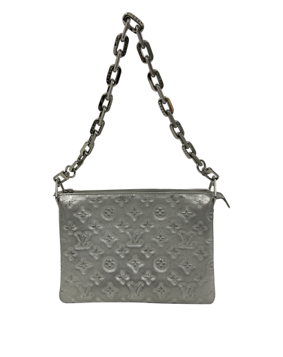 Coussin PM, 1.600€, Bolso, Plata, Animal - Piel, Vista frontal